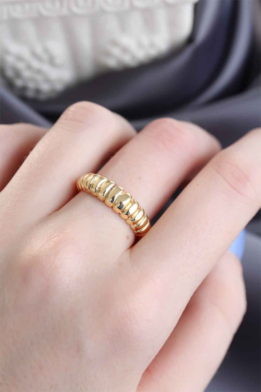 Gold Color Adjustable Twist Women's Ring