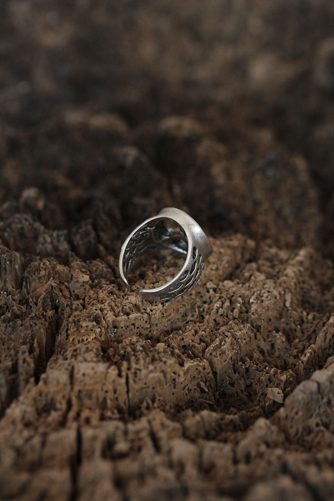 Peace Sign Design Adjustable Men's Ring