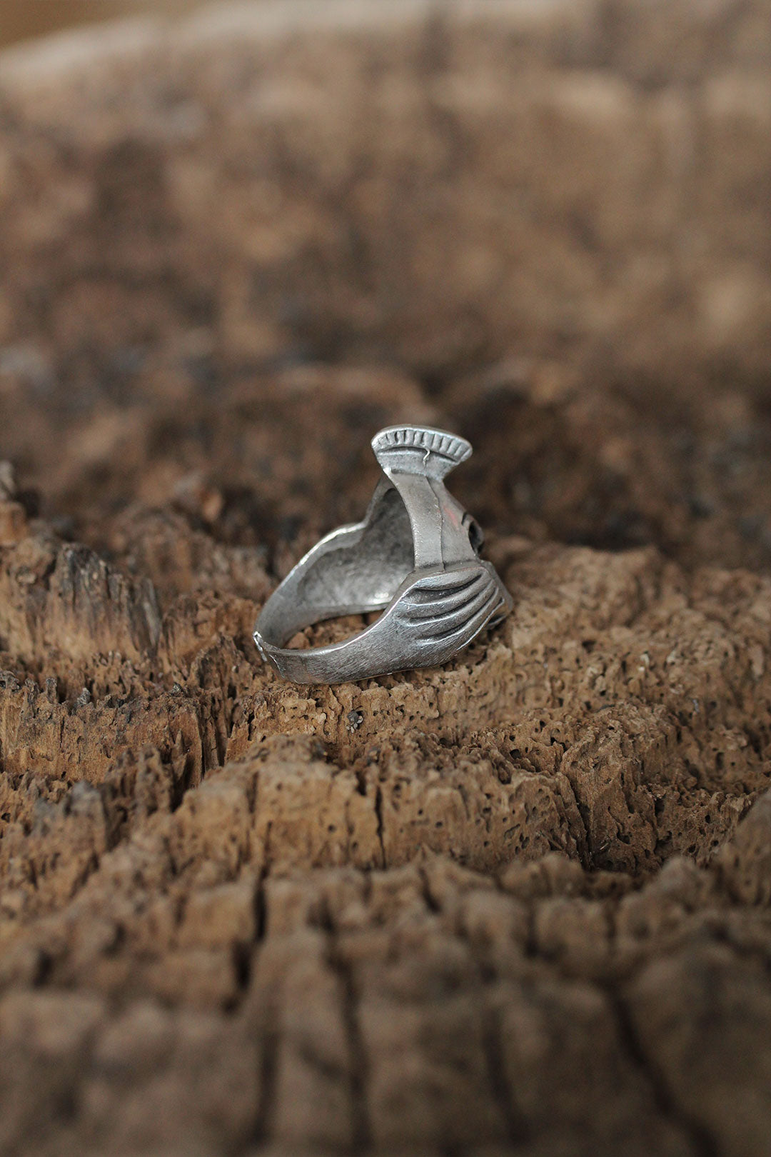 Adjustable Helmeted Skull Design Men's Ring