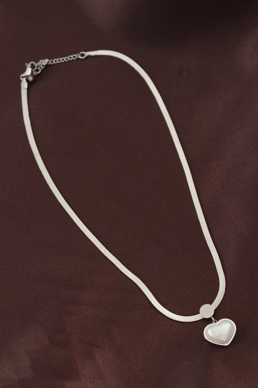 316L Steel Italian Chain Heart Necklace
