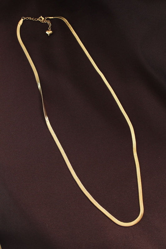 316L Steel Gold Color 60 cm Italian Chain Necklace