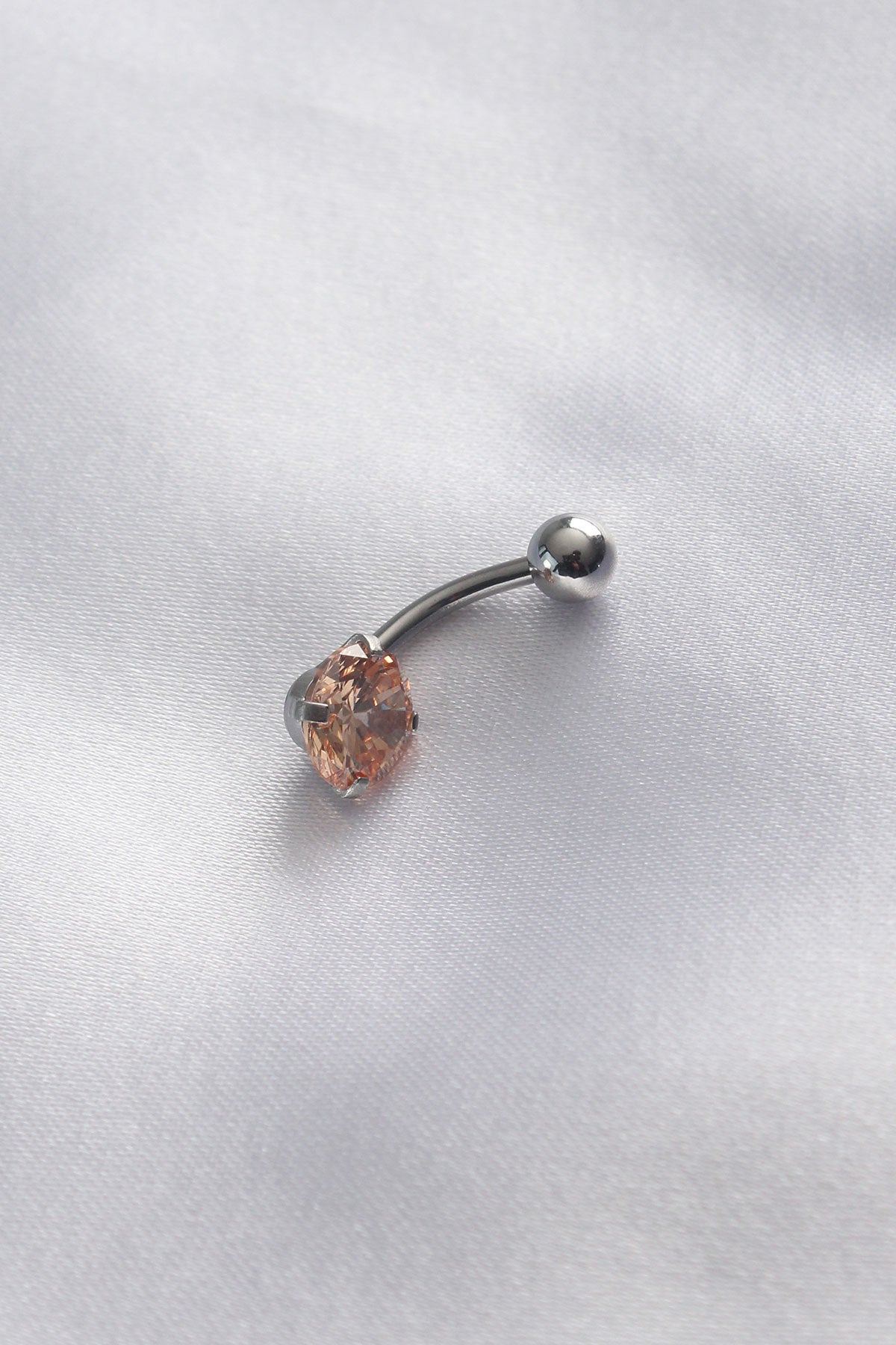 316L Surgical Steel Zircon Stone Ball Belly Piercing