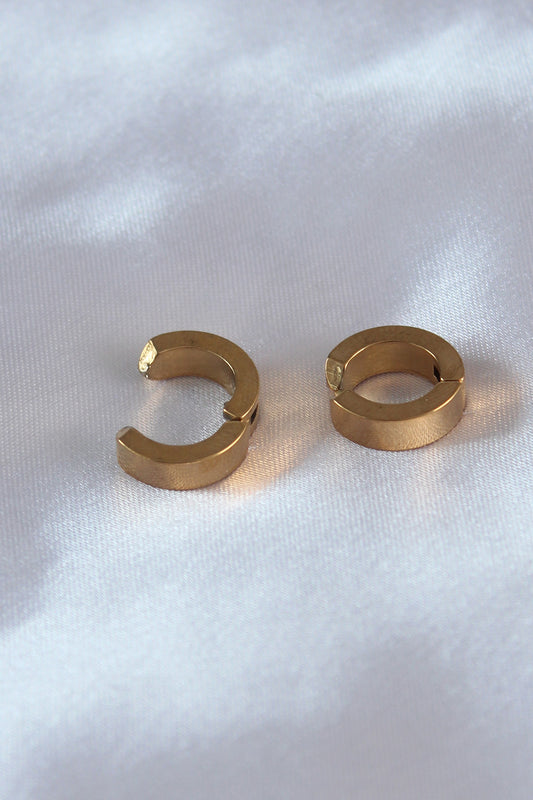 316L Steel Gold Color Compression Men's Earrings