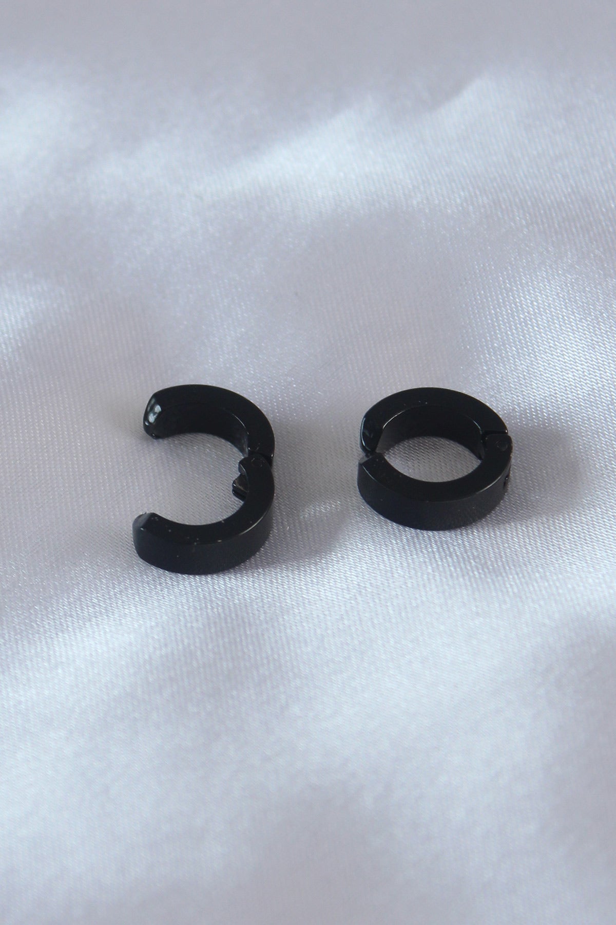Steel Black Color Compression Men's Earrings