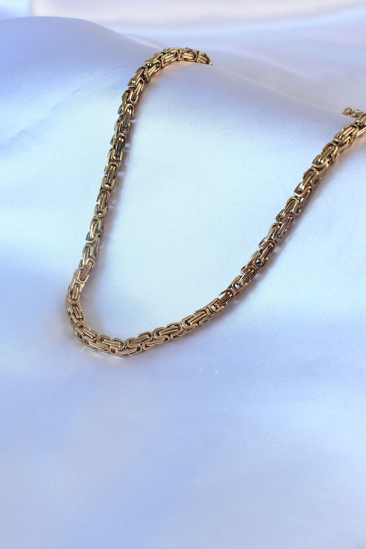 316L Steel Gold Color King Chain Model Men's Necklace