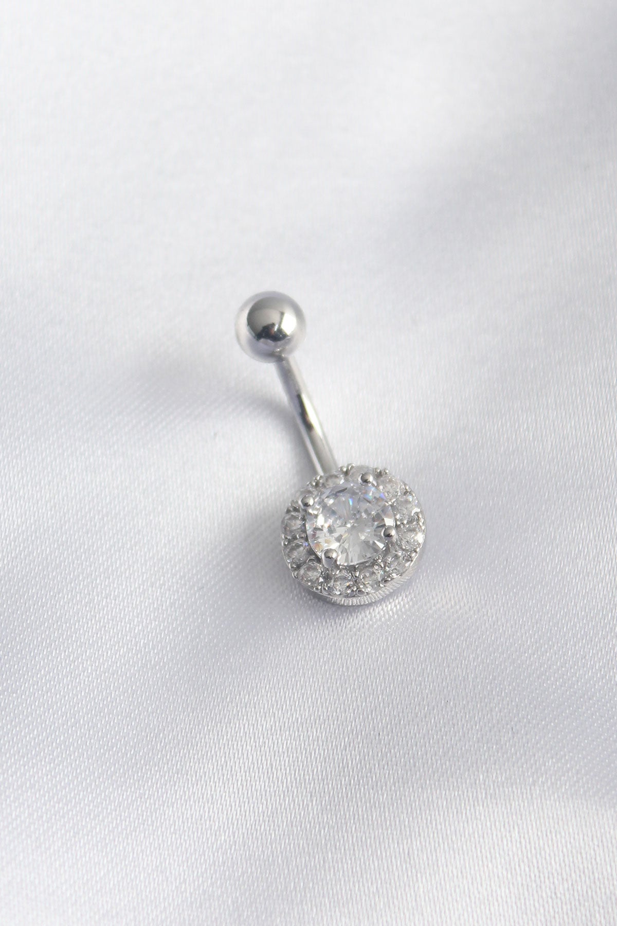 316L Surgical Steel Zircon Stone Women's Belly Piercing