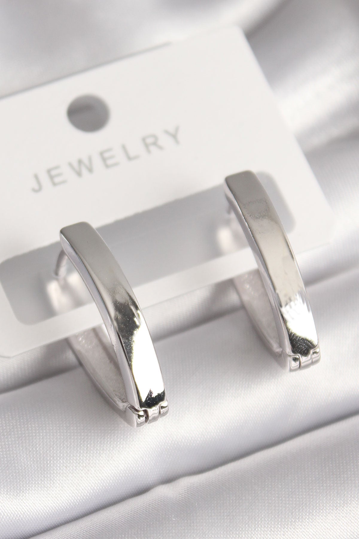 Brass Silver Color Women's Earrings