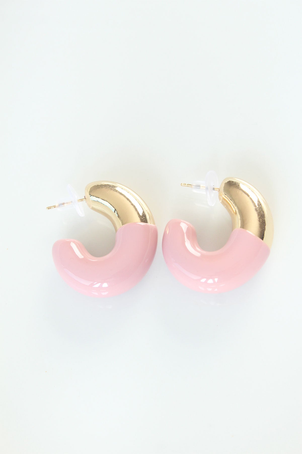 CCB Dusty Rose Gold Double Color Earrings