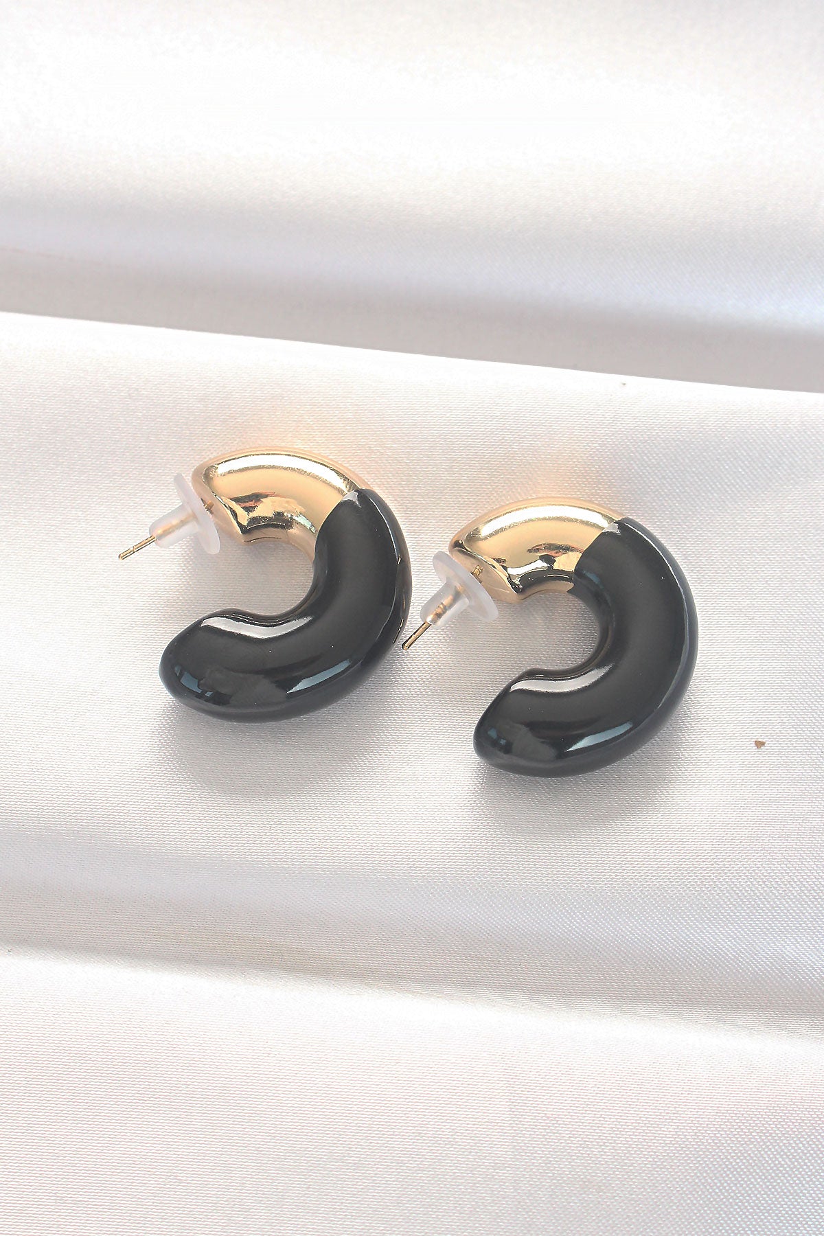 CCB Black Gold Double Color Earrings