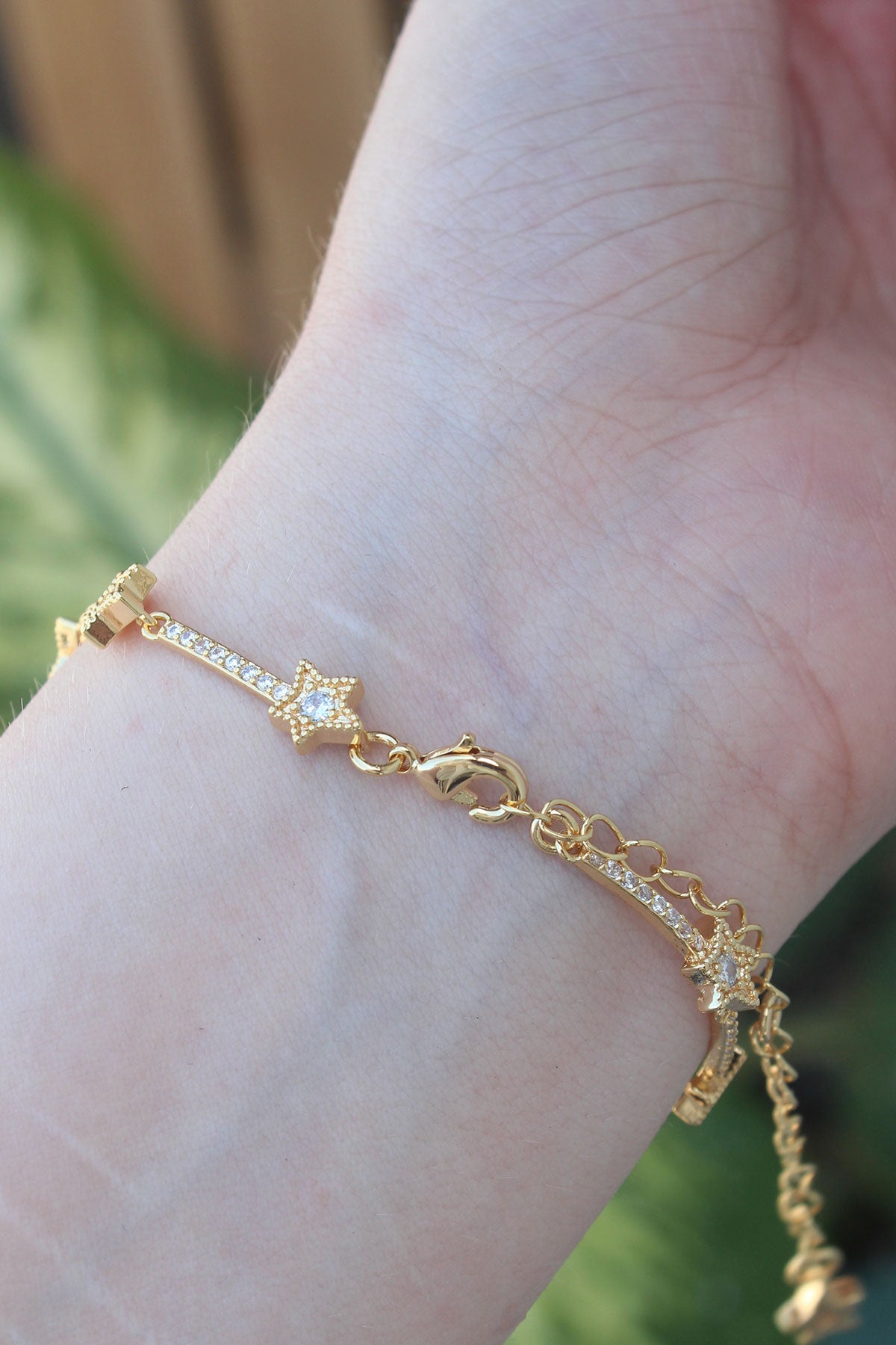 VIP Series Brass Zircon Stone Gold Color Halley Model Bracelet