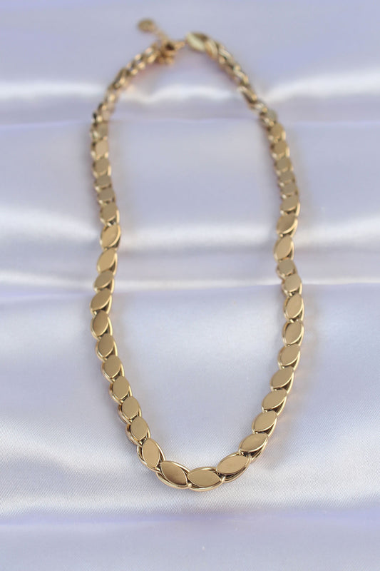 316L Steel Gold Color Barley Model Necklace
