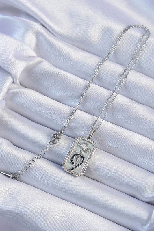 316L Steel Chain Silver Color Zircon Stone Minimal Daisy Figured Tarot Necklace