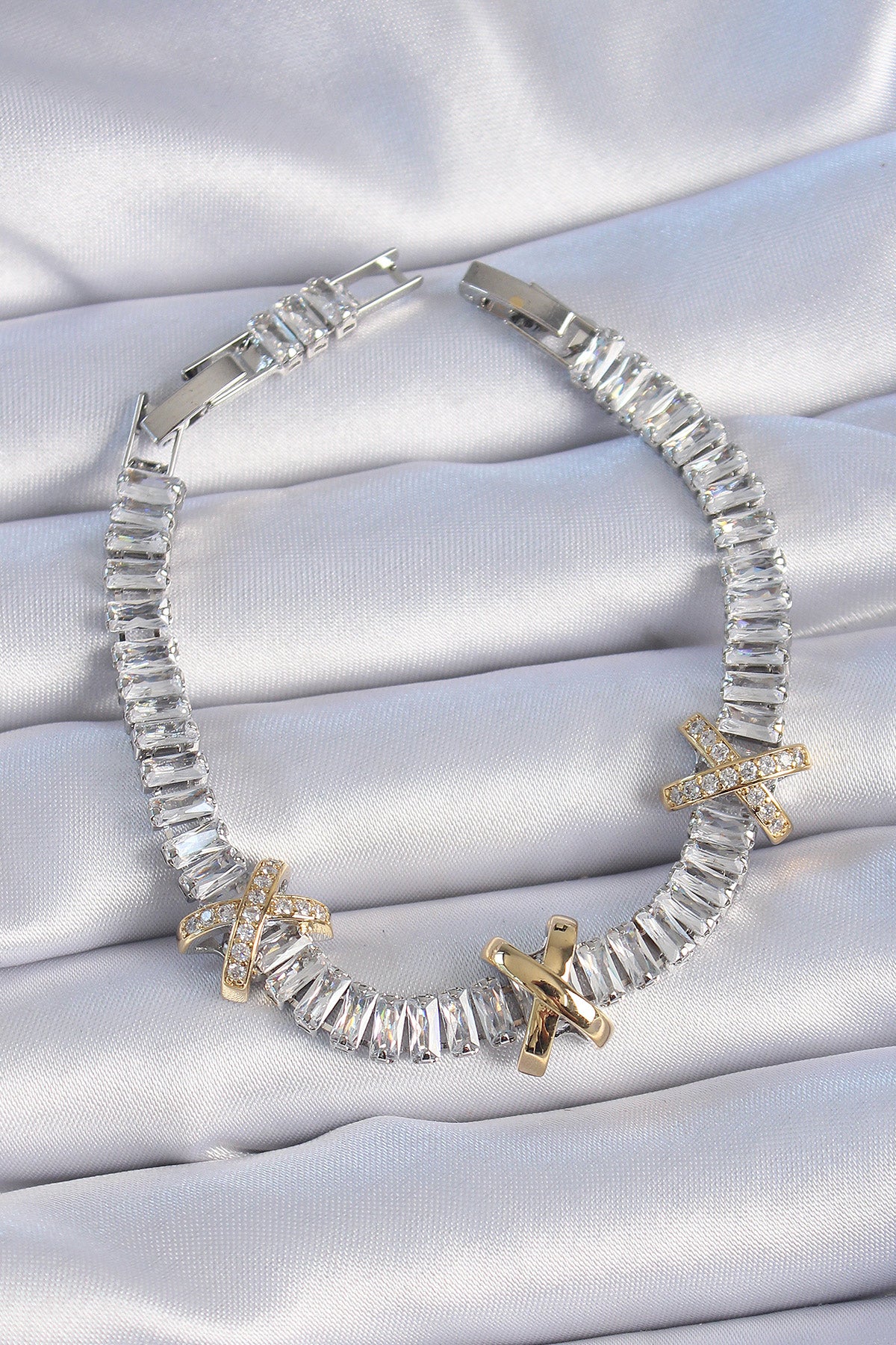 Brass Silver Color Stone Waterway Model VIP Series Women's Bracelet