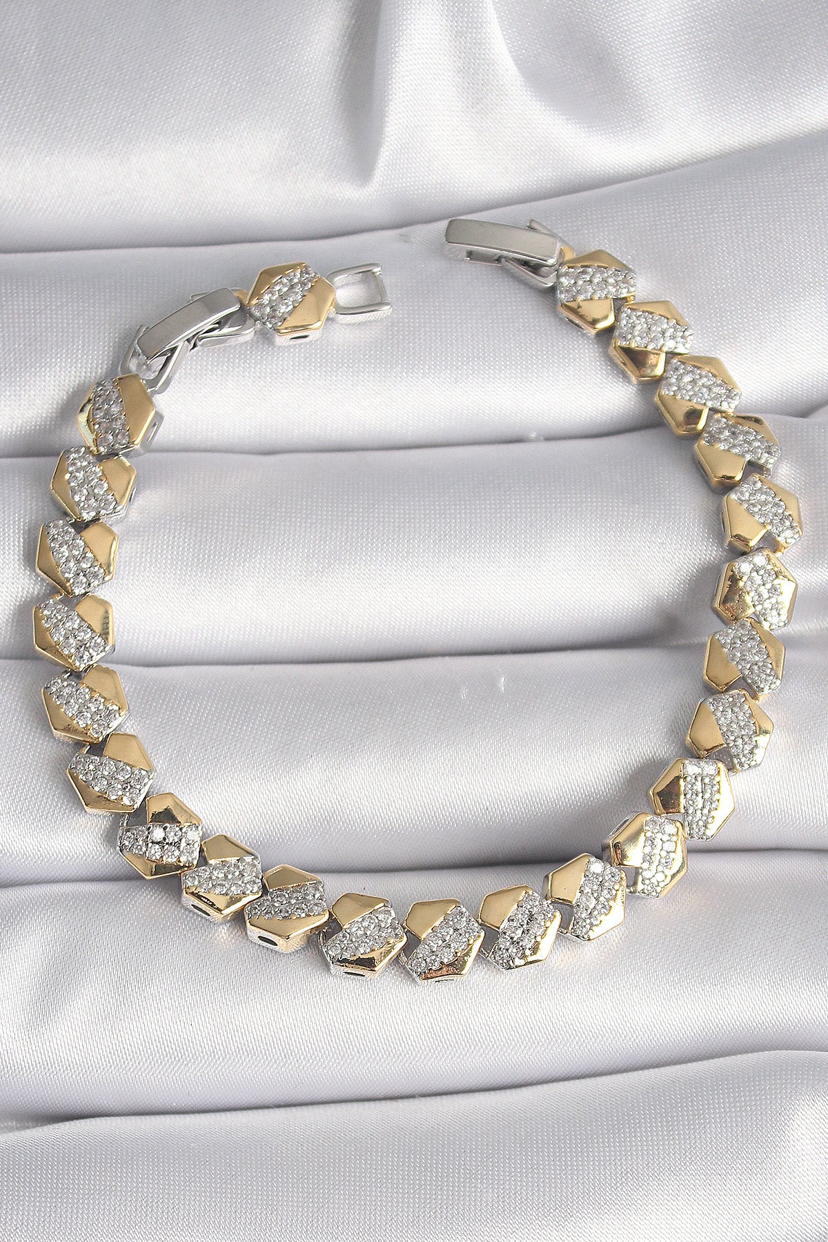 Brass Mix Color Heart Model Zircon Stone VIP Series Women's Bracelet