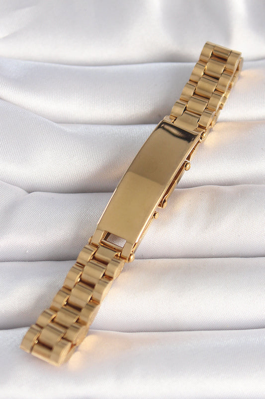 316L Steel Gold Color Chain Tag Model Men's Bracelet