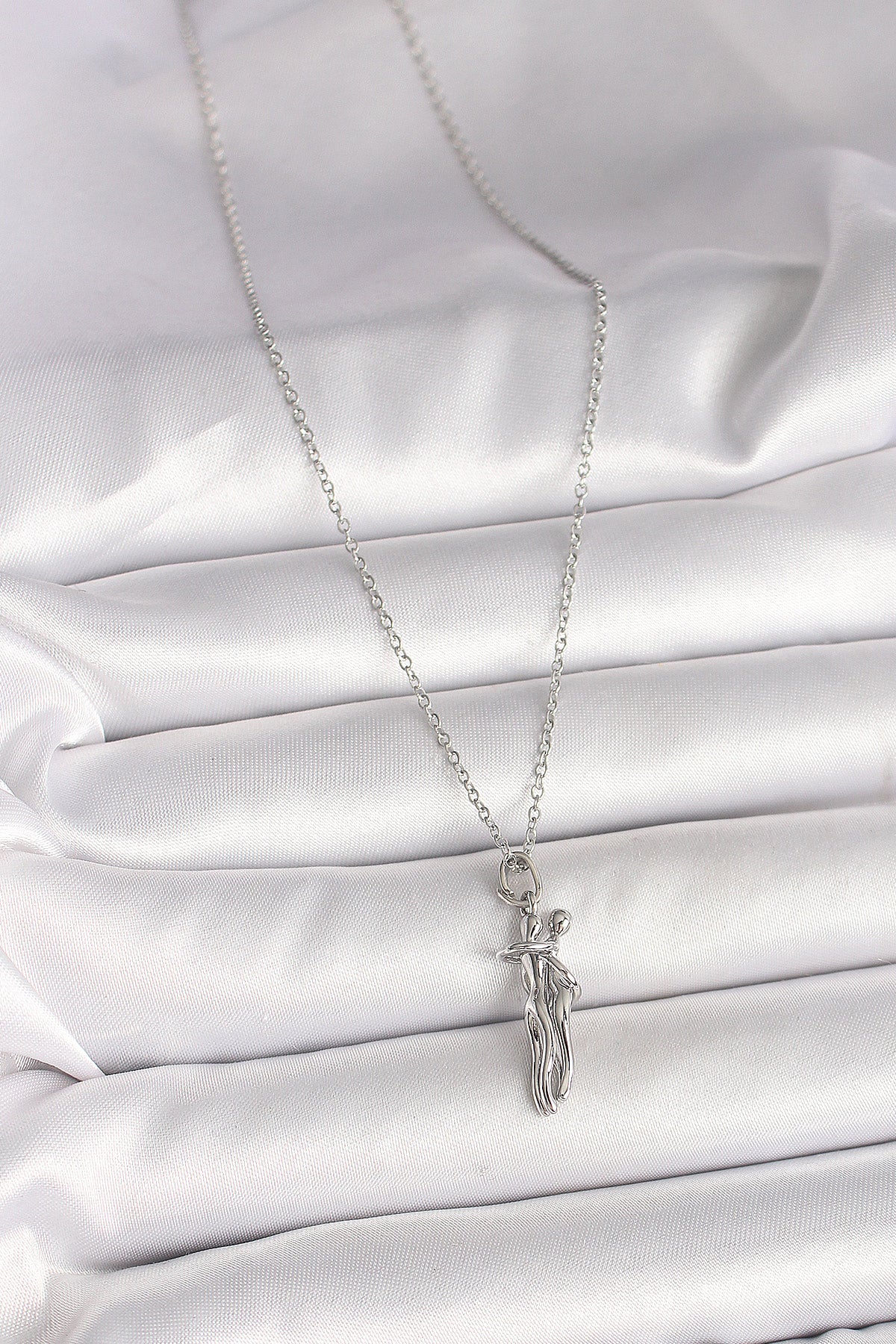 316L Steel Silver Color Chain Wrap Model Women's Necklace