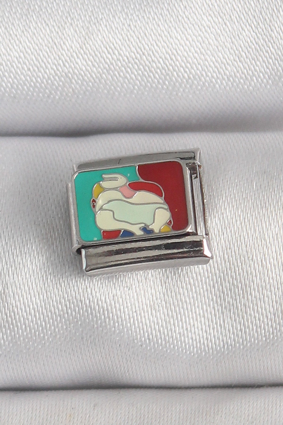 316L Steel Silver Color Colorful Portrait Model Nomination Charm