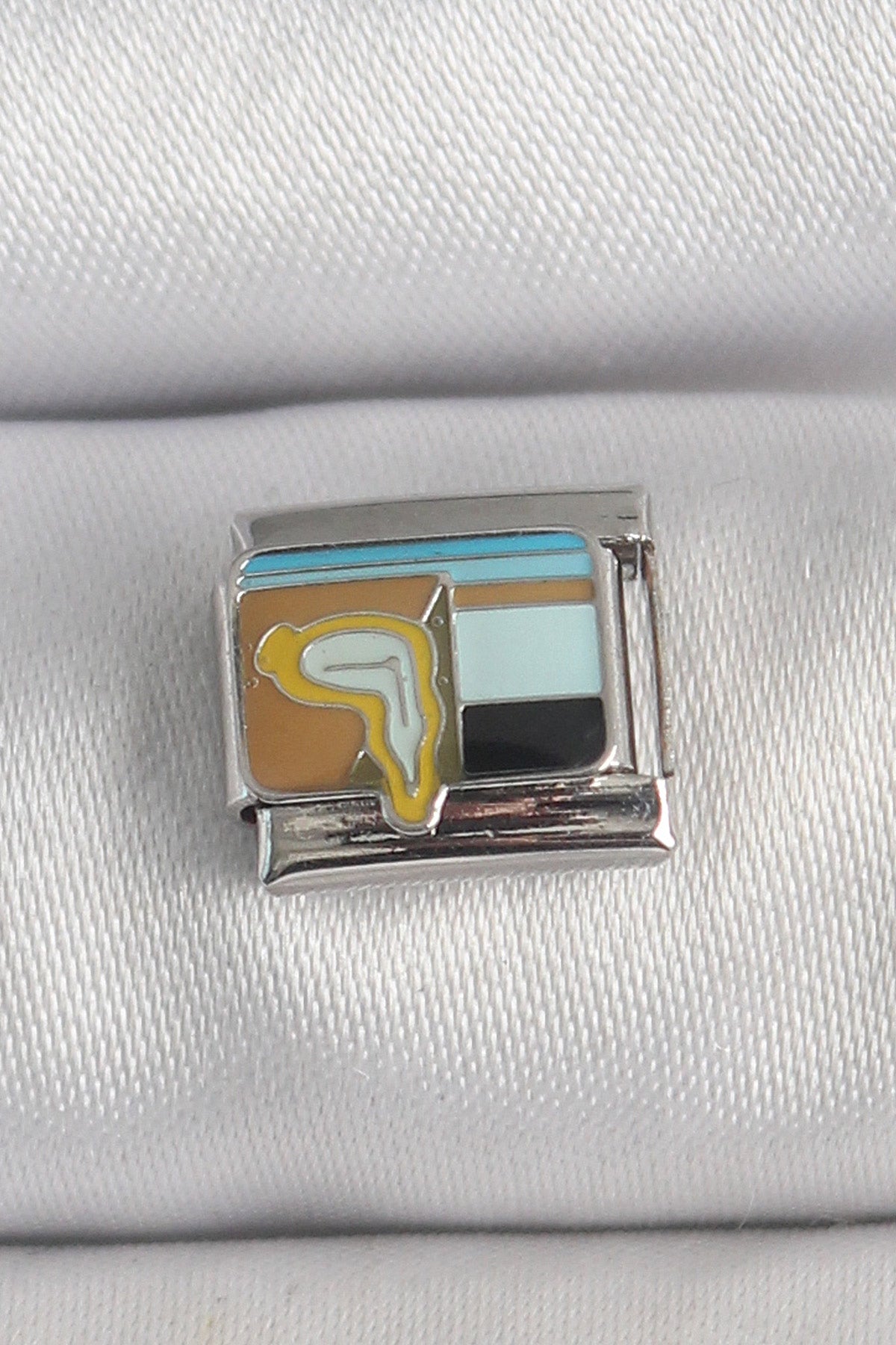 316L Steel Silver Color Colorful Portrait Model Nomination Charm