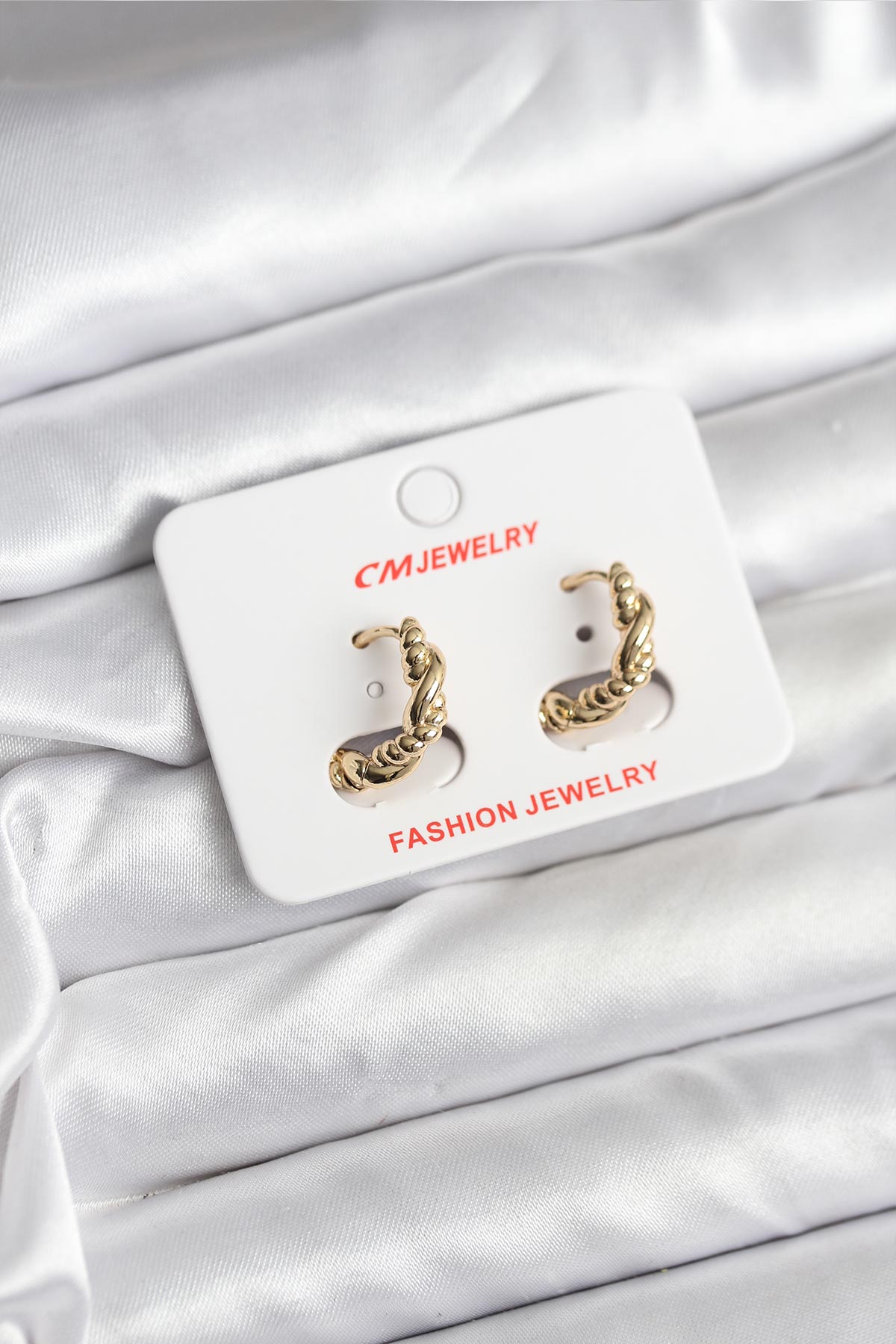 Gold-Tone Twisted Women's Earrings