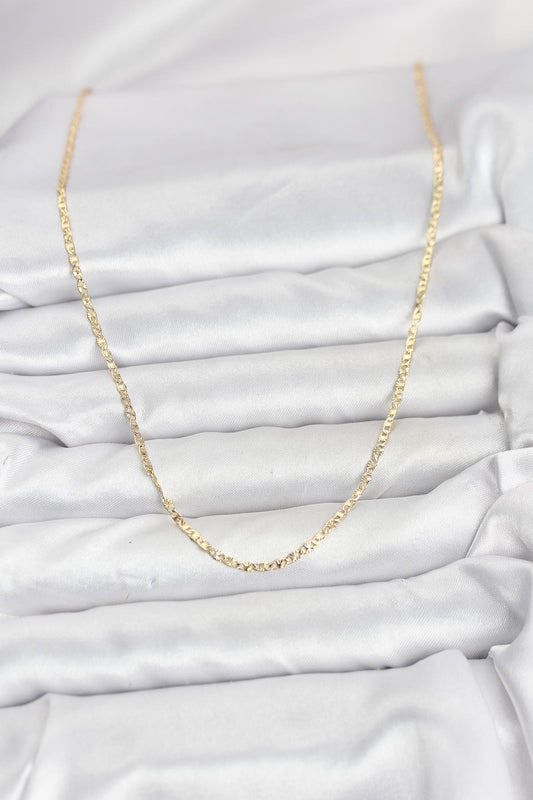 CM 14K Gold Renk Pirinç Lazer Model 60 cm Kadın Kolye