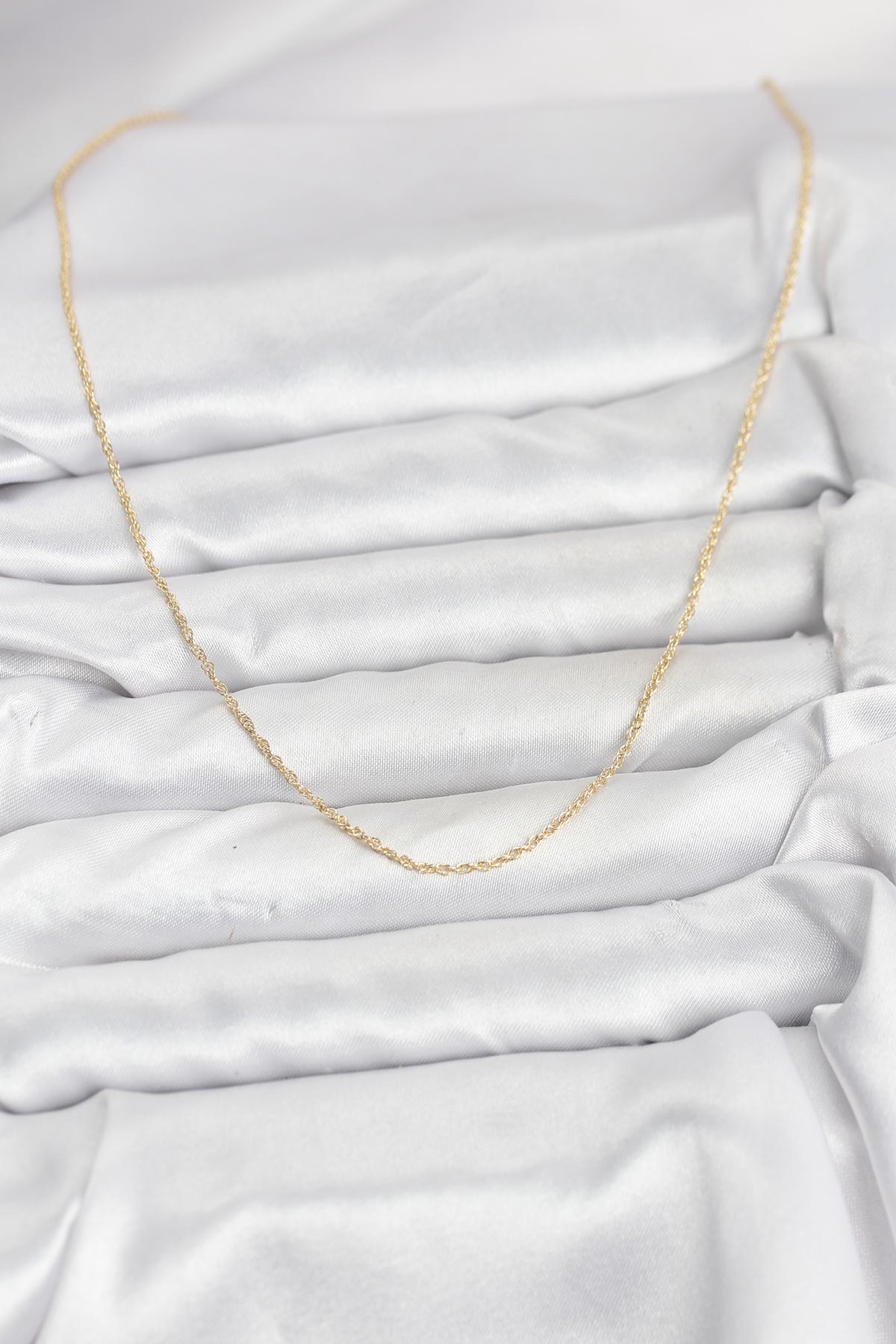 CM 14K Gold Renk Burgu Model 60 cm Kadın Kolye