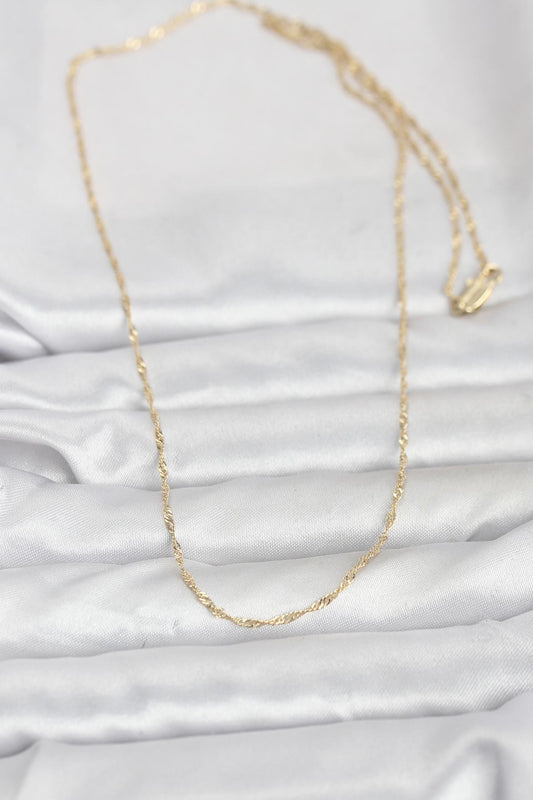 CM 14K Gold Renk Burgu Model 60 cm Kadın Kolye