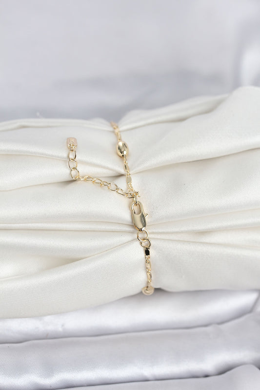 Gold-Tone Ball Teardrop Women's Bracelet