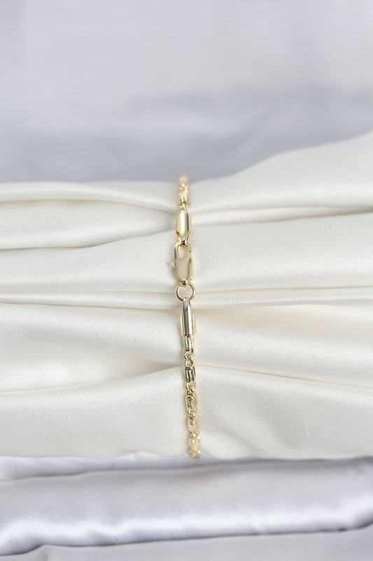 Gold-Tone Twisted Chain Women's Bracelet