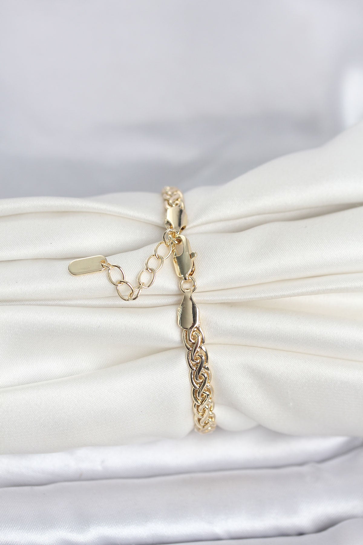 Gold-Tone Spiral Chain Women's Bracelet