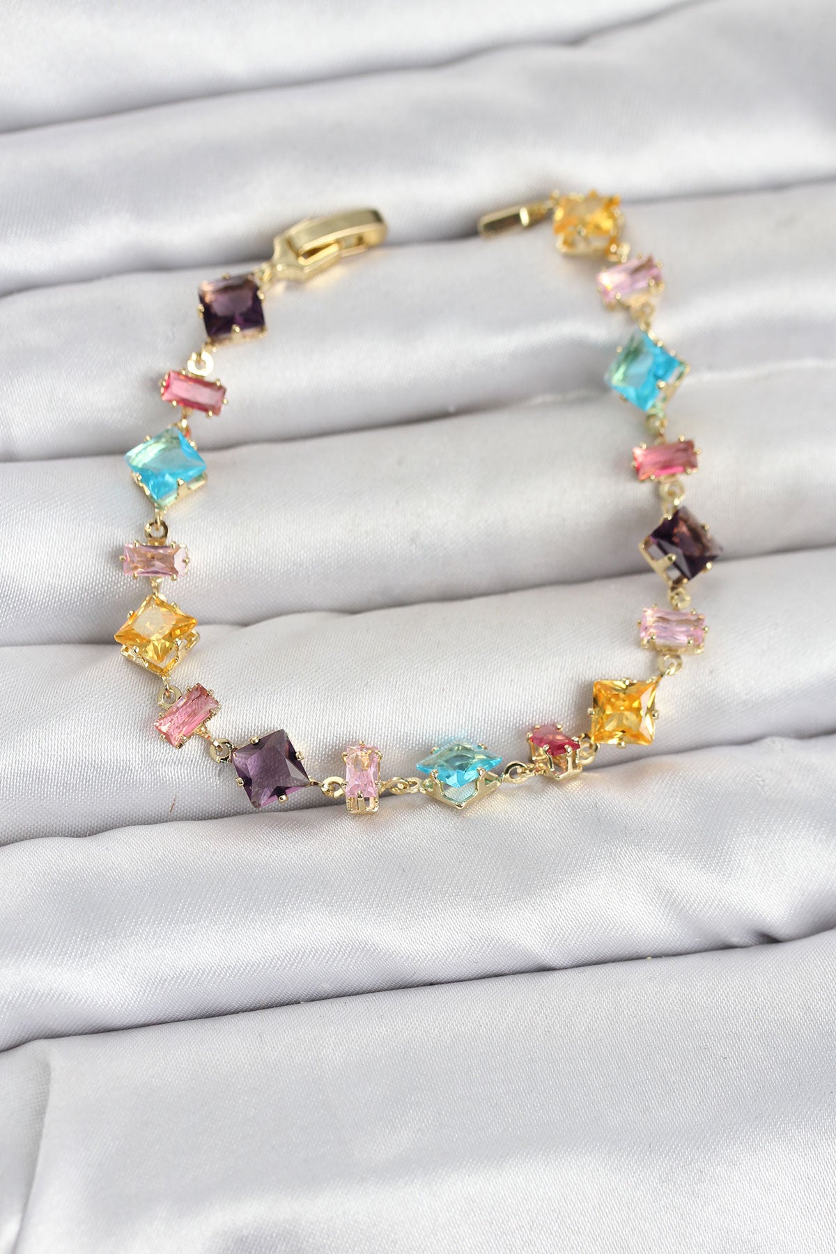 Gold-Tone Crystal Bracelet for Women