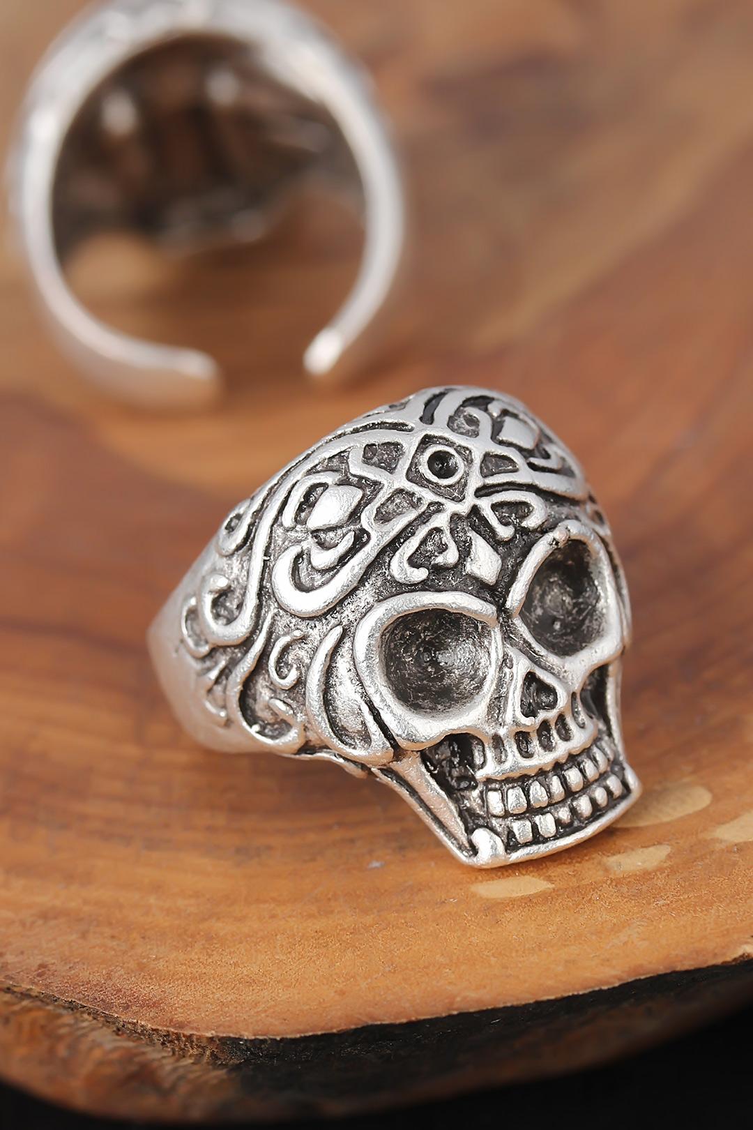 Skull Silver Color Men's Ring