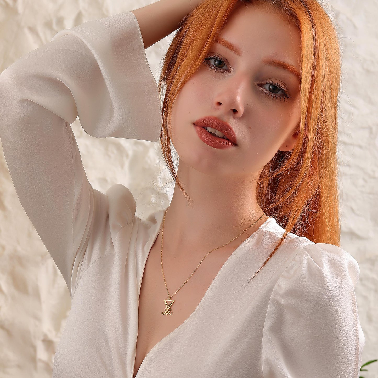 Sigil of Lucifer Necklace, Gothic 925 Silver or Gold Jewelry