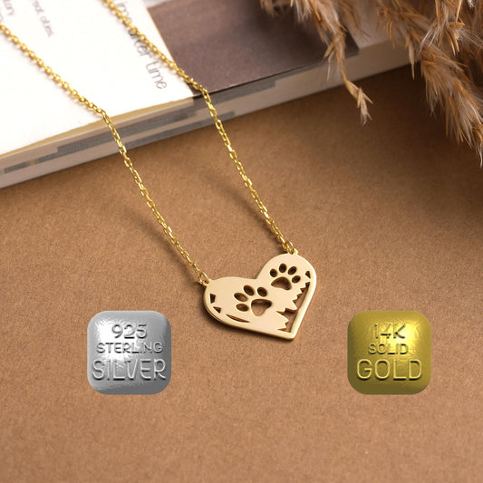 Personalized Heart Necklace: Brass Custom Love Pendant