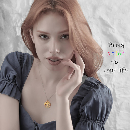 Yggdrasil Tree of Life Necklace: Brass Viking Jewelry