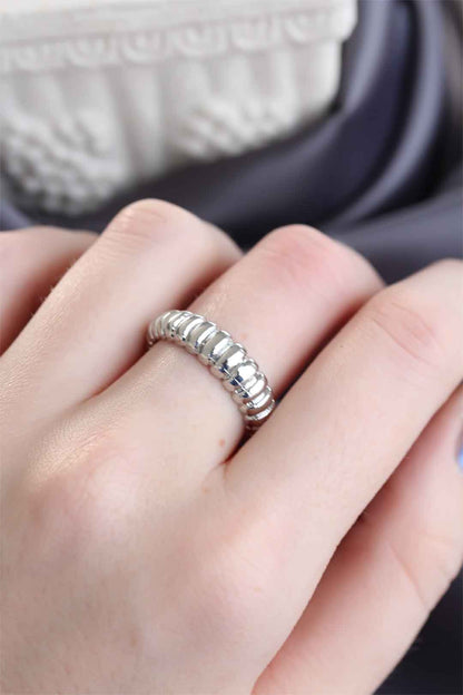 Silver Color Adjustable Twist Women's Ring