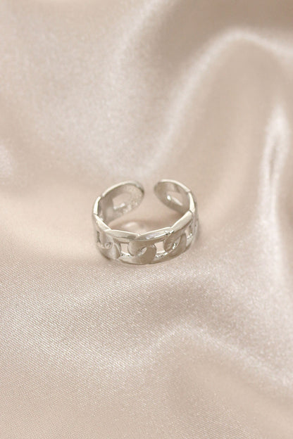 Yeni Sezon Gümüş Renk Zincir Yüzük