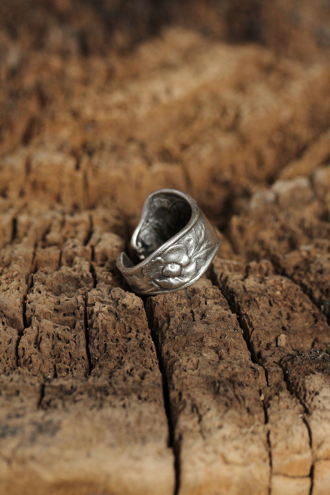 Authentic Flower Design Adjustable Women's Ring