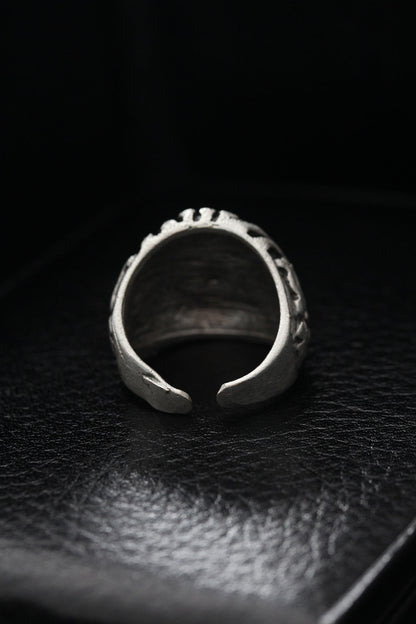 Ayarlanabilir Desenli Kurukafa Model Erkek Yüzük