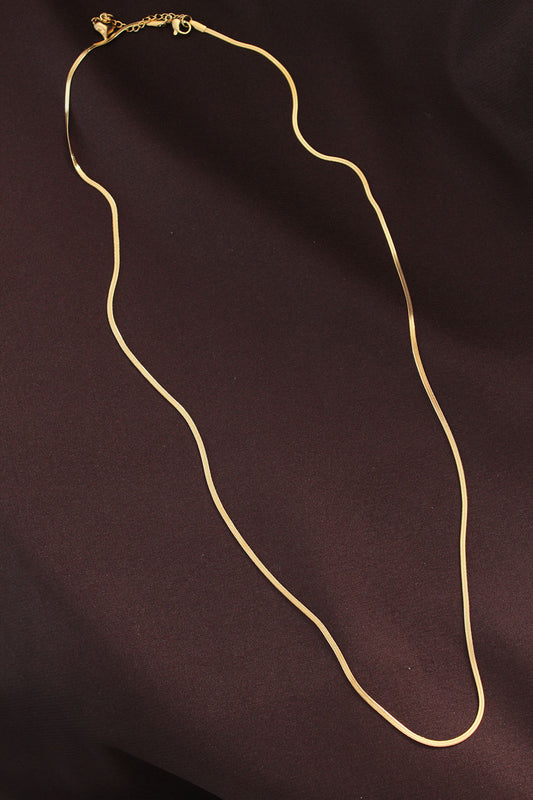 Çelik Gold Renk 60 cm İnce İtalyan Zincir Kolye