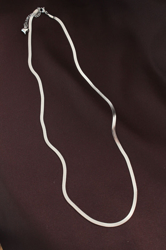 316L Steel Silver Color 60 cm Italian Chain Necklace