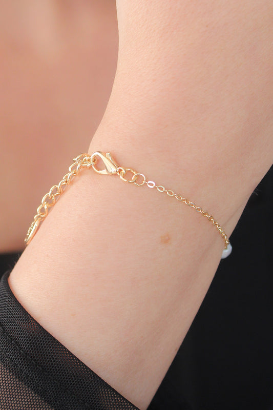 Gold Color Pearl Bead Model Women's Bracelet