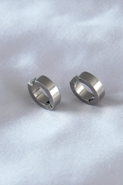 316L Steel Silver Color Compression Men's Earrings
