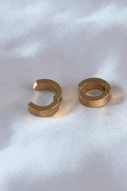 316L Steel Gold Color Compression Men's Earrings