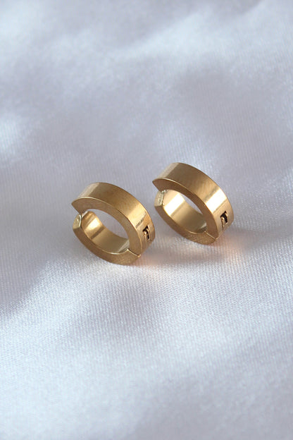316L Steel Gold Color Compression Men's Earrings