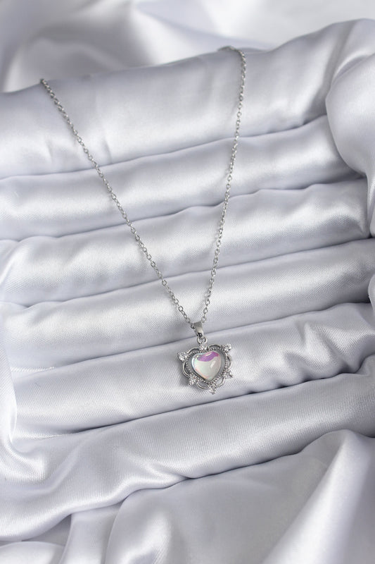 316L Steel Chain Silver Color Heart Model Women's Necklace