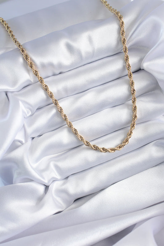 316L Steel Gold Color 60 cm Spiral Model Women's Necklace