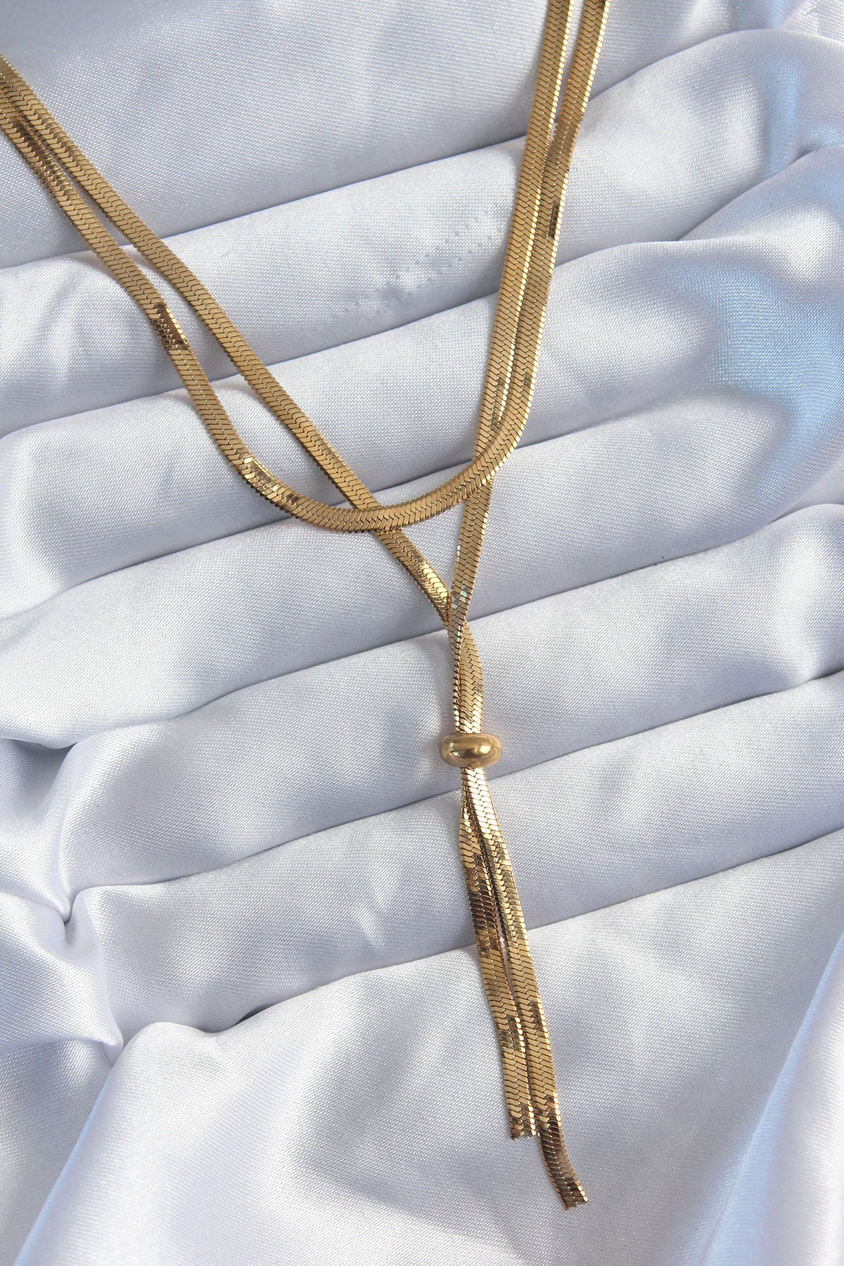 316L Steel Gold Color 2-Piece Italian Chain Elevator Model Pendant Detail Women's Necklace