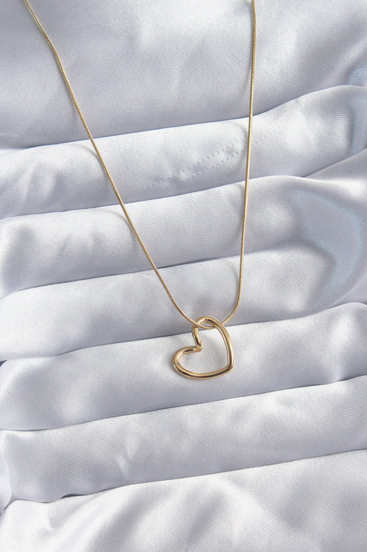 316L Steel Chain Gold Color Heart Model Women's Necklace