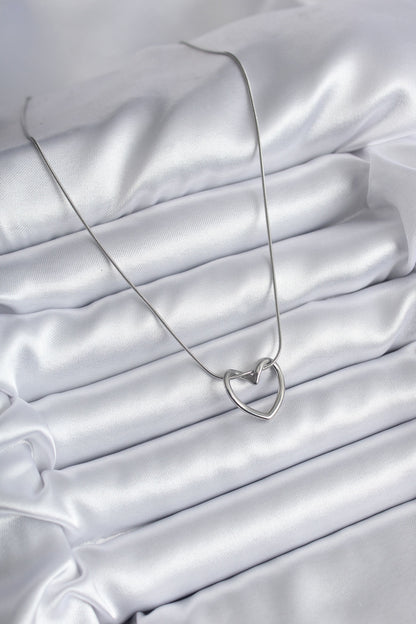 316L Steel Silver Color Heart Model Women's Necklace