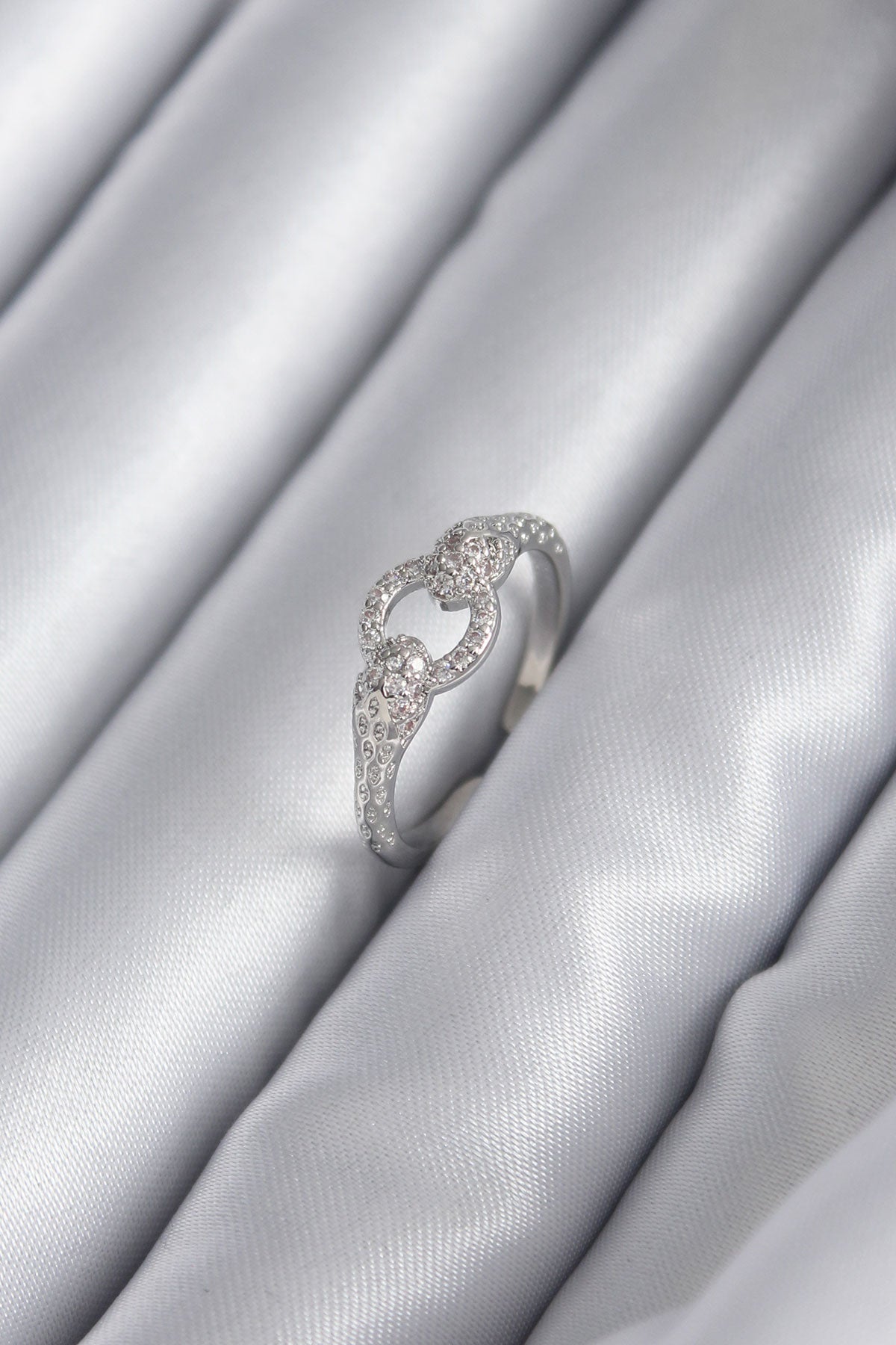 Brass Silver Color Zircon Stone Snake Model Women's Ring